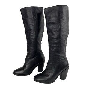 Matisse Raquel Leather Tall Heel Boots‎ Black Size 6 Brazil